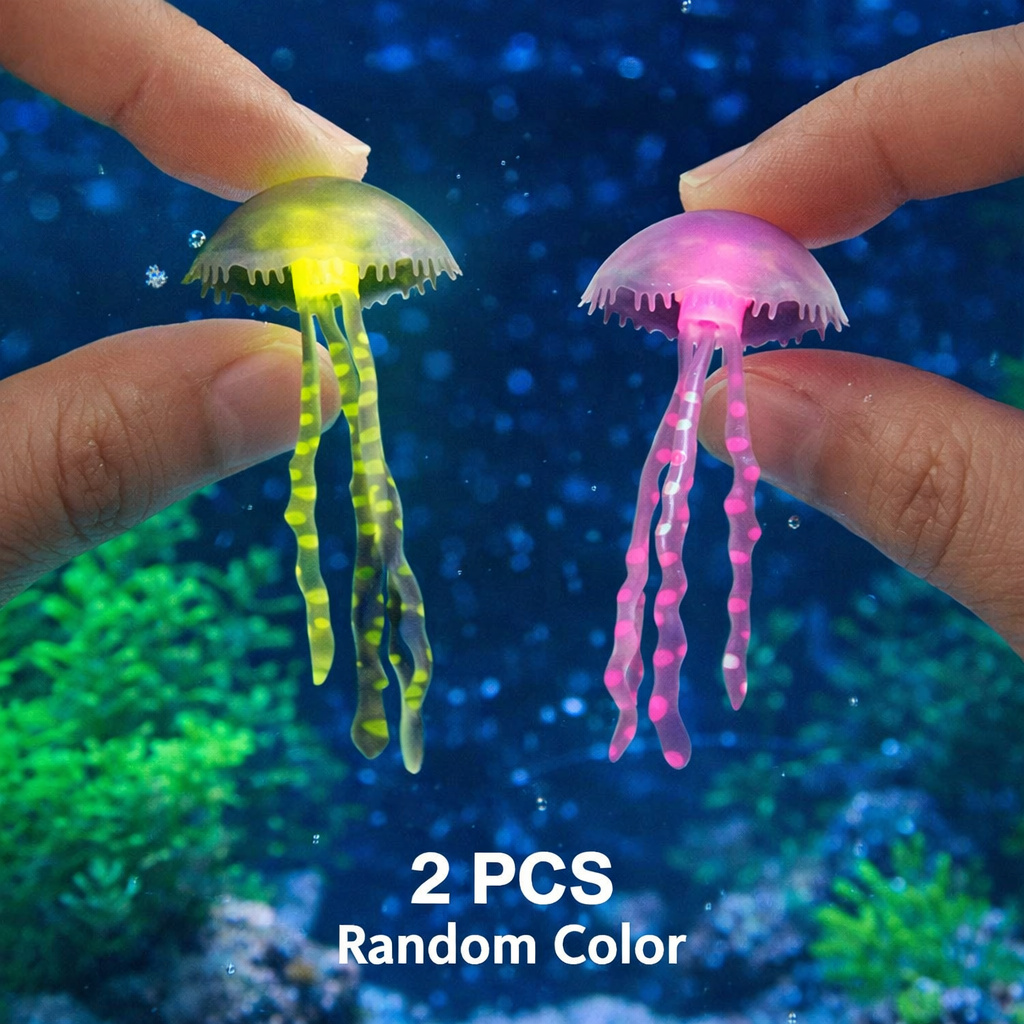 Aquarium Fish Games - Świecące Meduzy Symulacyjne 2 szt. Losowy
