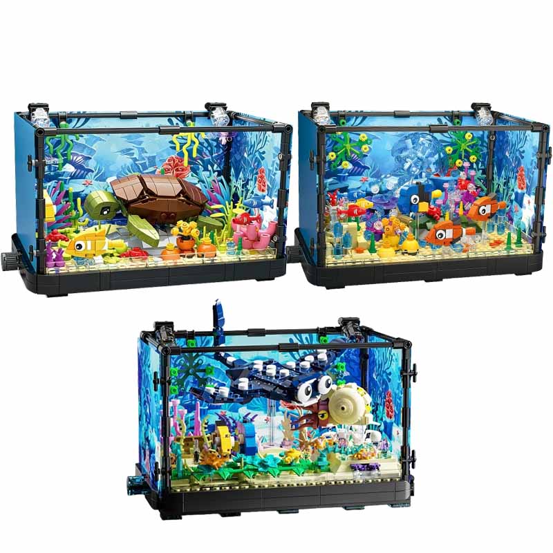 Aquarium Fish Real - Zestaw klocków do budowy akwarium ze