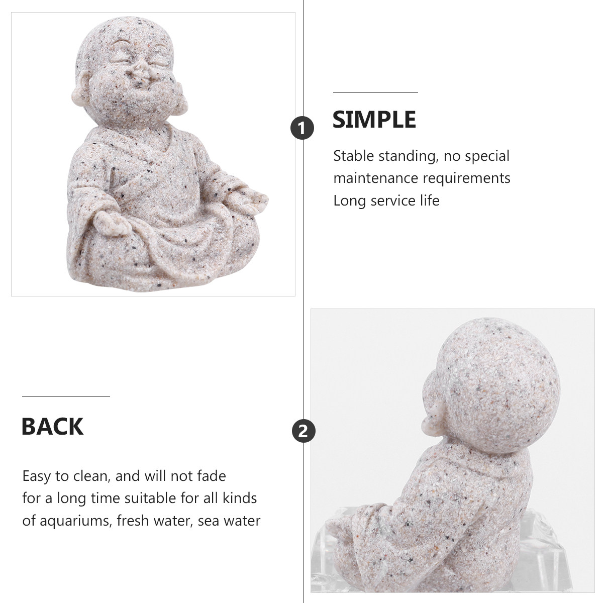 1 szt. Żywiczna statua buddy M – Aquarium Fish Home recenzja i cena
